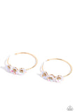 Ethereal Embellishment - Gold Earrings - Paparazzi Accessories Earrings Bedazzle Me Pretty Mobile Fashion Boutique