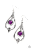 Ethereal Emblem - Purple Earrings - Paparazzi Accessories Earrings Bedazzle Me Pretty Mobile Fashion Boutique