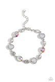 Ethereal Empathy - White Bracelet - Paparazzi Accessories Bracelet Bedazzle Me Pretty Mobile Fashion Boutique