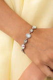 Ethereal Empathy - White Bracelet - Paparazzi Accessories Bracelet Bedazzle Me Pretty Mobile Fashion Boutique