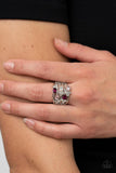 Ethereal Escapade - Pink Ring - Paparazzi Accessories Ring Bedazzle Me Pretty Mobile Fashion Boutique