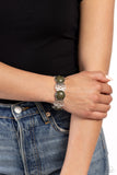 Ethereal Excursion - Green Bracelet - Paparazzi Accessories Bracelet Bedazzle Me Pretty Mobile Fashion Boutique