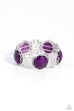 Ethereal Excursion - Purple Bracelet - Paparazzi Accessories Bracelet Bedazzle Me Pretty Mobile Fashion Boutique