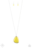 Ethereal Experience - Yellow Necklace - Paparazzi Accessories Necklace Bedazzle Me Pretty Mobile Fashion Boutique