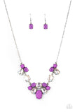 Ethereal Romance - Purple Necklace - Paparazzi Accessories Necklace Bedazzle Me Pretty Mobile Fashion Boutique