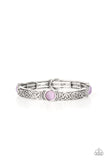 Ethereally Enchanting - Purple Bracelet - Paparazzi Accessories Bracelet Bedazzle Me Pretty Mobile Fashion Boutique