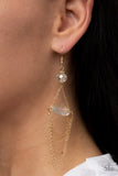 Ethereally Extravagant - Gold Earrings - Paparazzi Accessories Earrings Bedazzle Me Pretty Mobile Fashion Boutique