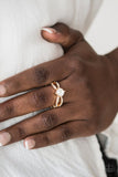 Ever Elegant - Gold Ring - Paparazzi Accessories Ring Bedazzle Me Pretty Mobile Fashion Boutique