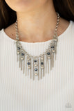 Ever Rebellious - Blue Necklace - Paparazzi Accessories Necklace Bedazzle Me Pretty Mobile Fashion Boutique