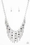 Ever Rebellious - Blue Necklace - Paparazzi Accessories Necklace Bedazzle Me Pretty Mobile Fashion Boutique