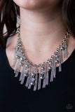 Ever Rebellious - Silver Necklace - Paparazzi Accessories Necklace Bedazzle Me Pretty Mobile Fashion Boutique