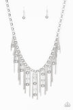 Ever Rebellious - Silver Necklace - Paparazzi Accessories Necklace Bedazzle Me Pretty Mobile Fashion Boutique
