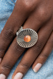 Everglade Eden - Orange Ring - Paparazzi Accessories Ring Bedazzle Me Pretty Mobile Fashion Boutique