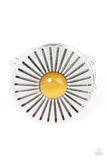 Everglade Eden - Yellow Ring - Paparazzi Accessories Ring Bedazzle Me Pretty Mobile Fashion Boutique