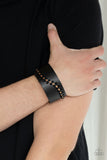 Every STITCH Way - Black Bracelet - Paparazzi Accessories Bracelet Bedazzle Me Pretty Mobile Fashion Boutique