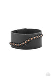 Every STITCH Way - Black Bracelet - Paparazzi Accessories Bracelet Bedazzle Me Pretty Mobile Fashion Boutique