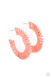 Everybody Conga! - Orange Earrings - Paparazzi Accessories Earrings FS-Bedazzle Me Pretty Mobile Fashion Boutique