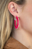 Everybody Conga! - Pink Earrings - Paparazzi Accessories Earrings Bedazzle Me Pretty Mobile Fashion Boutique