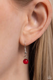 Everyday Excursionist - Red Necklace - Paparazzi Accessories Necklace Bedazzle Me Pretty Mobile Fashion Boutique