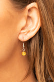 Everyday Excursionist - Yellow Necklace - Paparazzi Accessories Necklace Bedazzle Me Pretty Mobile Fashion Boutique
