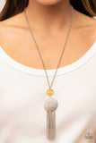 Everyday Excursionist - Yellow Necklace - Paparazzi Accessories Necklace Bedazzle Me Pretty Mobile Fashion Boutique