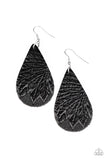 Everyone Remain PALM! - Black Earrings - Paparazzi Accessories Earrings Bedazzle Me Pretty Mobile Fashion Boutique