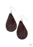 Everyone Remain PALM! - Brown Earrings - Paparazzi Accessories Earrings Bedazzle Me Pretty Mobile Fashion Boutique