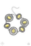 Everything Is VINE - Yellow Bracelet - Paparazzi Accessories Bracelet Bedazzle Me Pretty Mobile Fashion Boutique