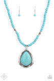 Evolution - Blue Necklace - Paparazzi Accessories Necklace Bedazzle Me Pretty Mobile Fashion Boutique