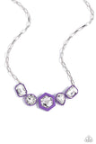 Evolving Elegance - Purple Necklace - Paparazzi Accessories Necklace Bedazzle Me Pretty Mobile Fashion Boutique