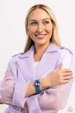 Exaggerated Ego - Blue Bracelet - Paparazzi Accessories Bracelet Bedazzle Me Pretty Mobile Fashion Boutique