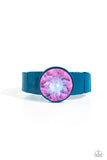 Exaggerated Ego - Blue Bracelet - Paparazzi Accessories Bracelet Bedazzle Me Pretty Mobile Fashion Boutique