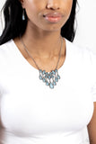 Exceptionally Ethereal - Blue Necklace - Paparazzi Accessories Necklace Bedazzle Me Pretty Mobile Fashion Boutique