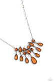 Exceptionally Ethereal - Orange Necklace - Paparazzi Accessories Necklace Bedazzle Me Pretty Mobile Fashion Boutique