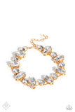 Exclusively Extravagant - Gold Bracelet - Paparazzi Accessories Bracelet Bedazzle Me Pretty Mobile Fashion Boutique