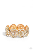 Executive Elegance - Gold Bracelet - Paparazzi Accessories Bracelet Bedazzle Me Pretty Mobile Fashion Boutique