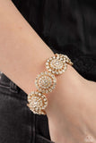 Executive Elegance - Gold Bracelet - Paparazzi Accessories Bracelet Bedazzle Me Pretty Mobile Fashion Boutique