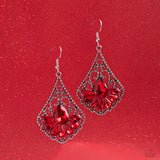 Exemplary Elegance - Red Earrings - Paparazzi Accessories Earrings Bedazzle Me Pretty Mobile Fashion Boutique