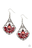 Exemplary Elegance - Red Earrings - Paparazzi Accessories Earrings Bedazzle Me Pretty Mobile Fashion Boutique
