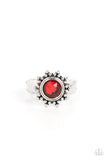 Expect Sunshine and REIGN - Red Ring - Paparazzi Accessories Ring Bedazzle Me Pretty Mobile Fashion Boutique