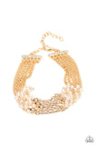 Experienced in Elegance - Gold Bracelet - Paparazzi Accessories Bracelet Bedazzle Me Pretty Mobile Fashion Boutique