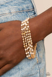 Experienced in Elegance - Gold Bracelet - Paparazzi Accessories Bracelet Bedazzle Me Pretty Mobile Fashion Boutique