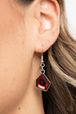 Experimental Edge - Red Necklace - Paparazzi Accessories Necklace Bedazzle Me Pretty Mobile Fashion Boutique