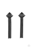 Experimental Elegance - Black Post Earrings - Paparazzi Accessories Post Earrings Bedazzle Me Pretty Mobile Fashion Boutique