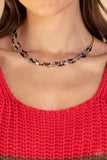 Explore Every Angle - Black Necklace - Paparazzi Accessories Necklace Bedazzle Me Pretty Mobile Fashion Boutique