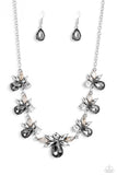 Explosive Effulgence - Silver Necklace - Paparazzi Accessories Necklace Bedazzle Me Pretty Mobile Fashion Boutique