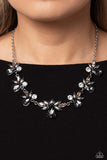 Explosive Effulgence - Silver Necklace - Paparazzi Accessories Necklace Bedazzle Me Pretty Mobile Fashion Boutique
