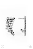 Explosive Elegance - Silver Post Earrings - Paparazzi Accessories Post Earrings Bedazzle Me Pretty Mobile Fashion Boutique
