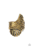 Express Your-SELFIE - Brass Ring - Paparazzi Accessories Ring Bedazzle Me Pretty Mobile Fashion Boutique