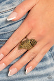 Express Your-SELFIE - Brass Ring - Paparazzi Accessories Ring Bedazzle Me Pretty Mobile Fashion Boutique